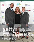 Penn Jilette, 106.7 Lite FM on-air personality Delilah and Raymond Teller attend 106.7 Lite FM's Broadway In Bryant Park 2015 held at Bryant Park on...