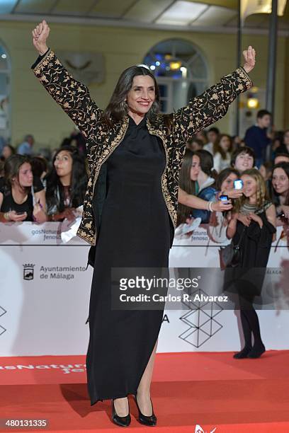 Spanish actress Angela Molina attends the "Carmina y Amen" premiere during the 17th Malaga Film Festival at the Cervantes Theater on March 22, 2014...