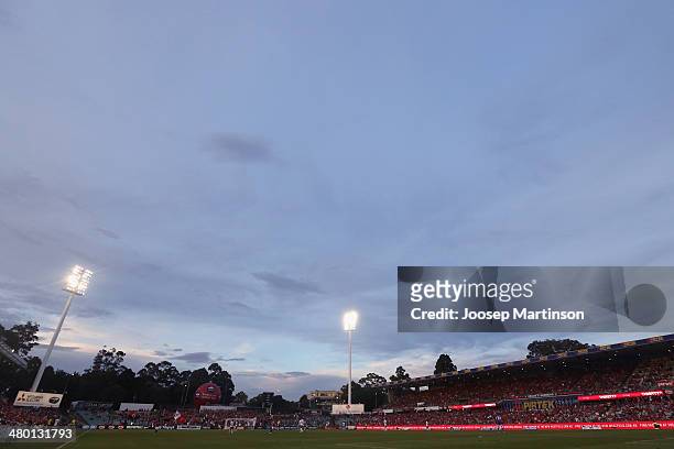 General view of Parramatta stadium during the round 24 A-League match between the Western Sydney Wanderers and Perth Glory at Parramatta Stadium on...