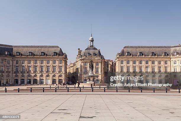 place de la bourse in the city of bordeaux. - bordeaux square stock pictures, royalty-free photos & images