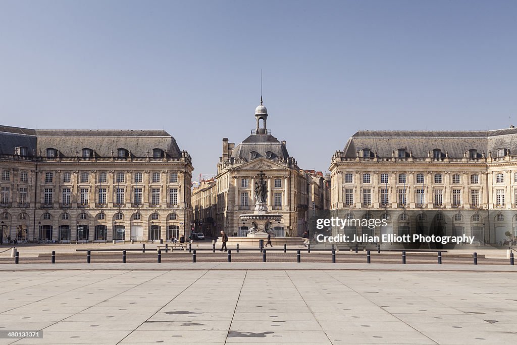 Place de la Bourse in the city of Bordeaux.