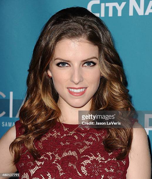 Actress Anna Kendrick attends the Backstage at the Geffen annual fundraiser at Geffen Playhouse on March 22, 2014 in Los Angeles, California.