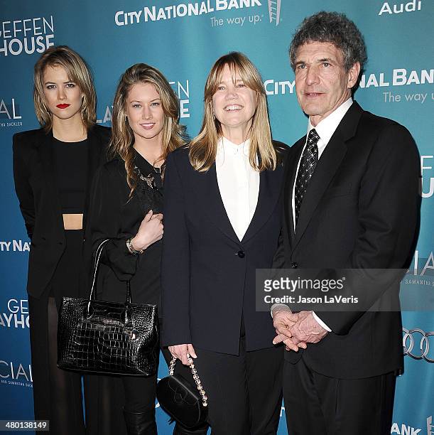 Cody Horn, Cassidy Horn, Cindy Horn, and Alan Horn attend the Backstage at the Geffen annual fundraiser at Geffen Playhouse on March 22, 2014 in Los...
