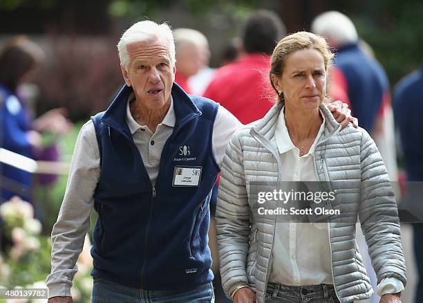 Jorge Lemann, Swiss-Brazilian banker, and wife Susanna attend the Allen & Company Sun Valley Conference on July 9, 2015 in Sun Valley, Idaho. Many of...