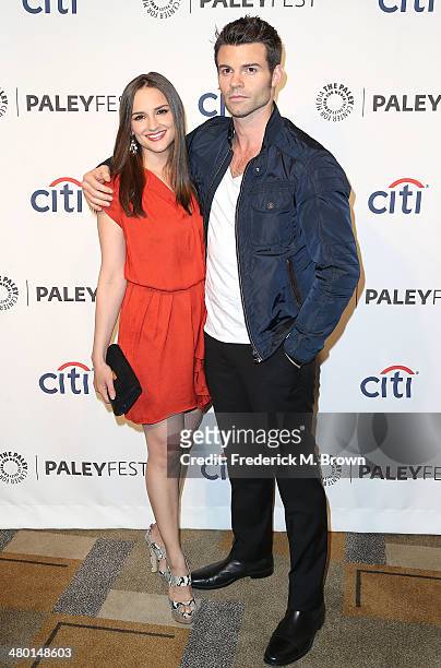 Actress Rachael Leigh Cook and actor Daniel Gillies attend The Paley Center for Media's PaleyFest 2014 Honoring "The Vampire Diaries" and "The...