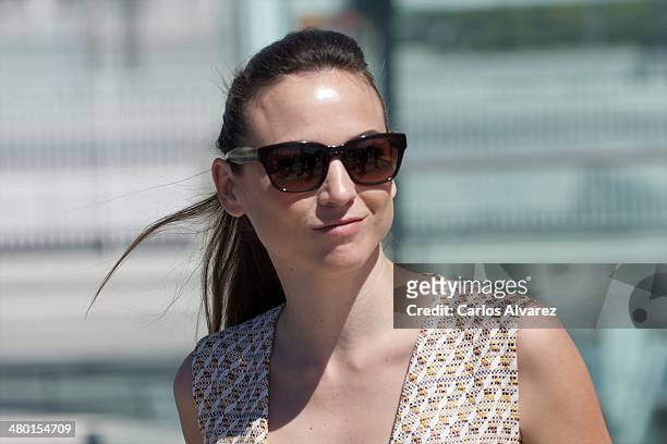 Spanish actress Leonor Watling attends the "Amor en su Punto" photocall during the 17th Malaga Film Festival 2014 - Day 3 on March 23, 2014 in...