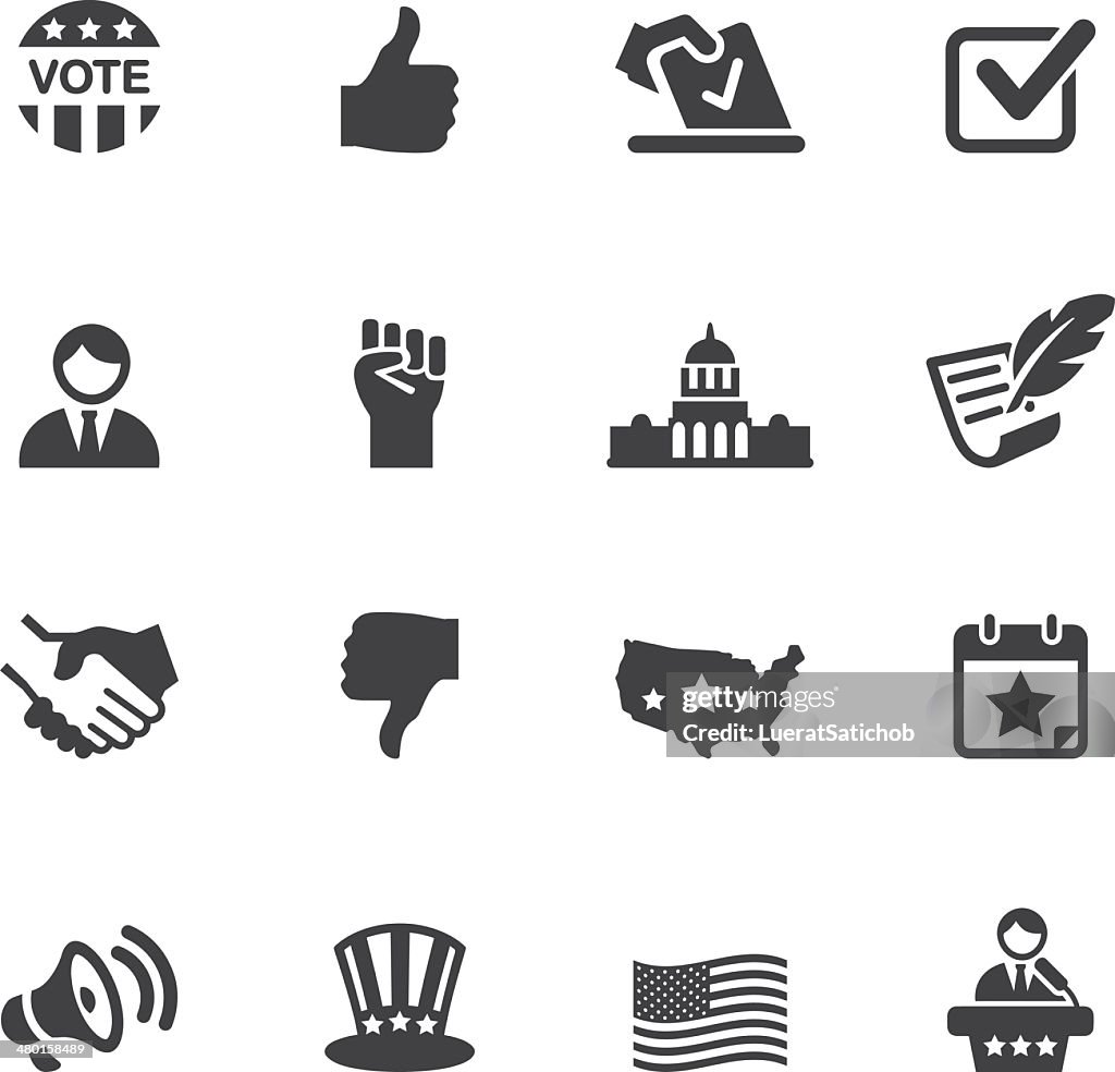 Politik Silhouette Icons 1