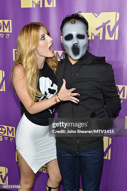 Co-hosts/actors Bella Thorne and Tyler Posey attend the MTV Fandom Awards San Diego at PETCO Park on July 9, 2015 in San Diego, California.