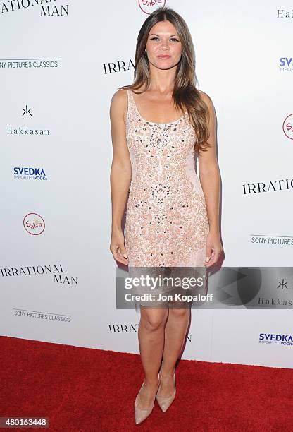 Danielle Vasinova arrives at the Los Angeles Premiere "Irrational Man" at Writers Guild Awards on July 9, 2015 in Los Angeles, California.
