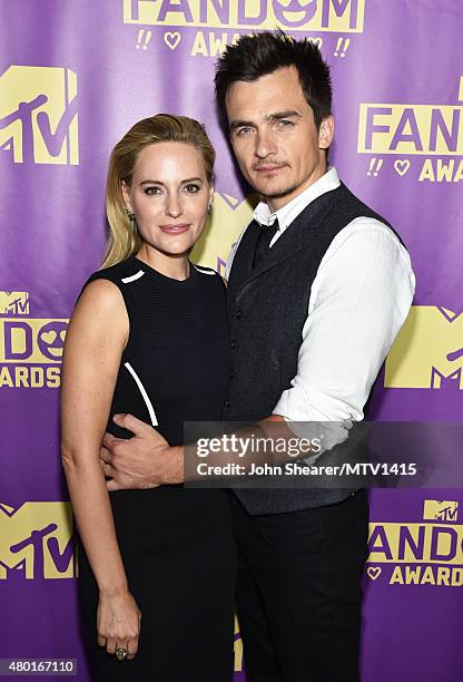 Athlete Aimee Mullins and actor Rupert Friend attend the MTV Fandom Awards San Diego at PETCO Park on July 9, 2015 in San Diego, California.