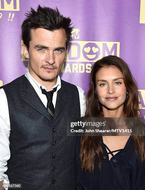 Actors Rupert Friend and Hannah Ware attend the MTV Fandom Awards San Diego at PETCO Park on July 9, 2015 in San Diego, California.