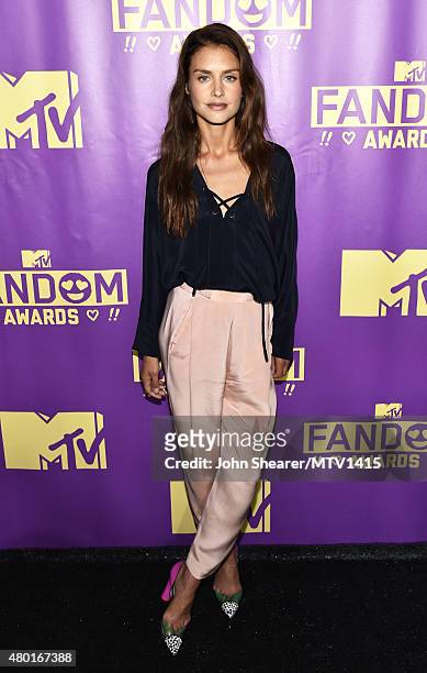 Actress Hannah Ware attends the MTV Fandom Awards San Diego at PETCO Park on July 9, 2015 in San Diego, California.