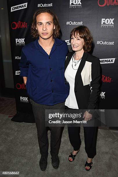 Actor Frank Dillane and producer Gale Anne Hurd attend FOX International Studios' Comic-Con Party Celebrating Robert Kirkman's New Drama "Outcast"...