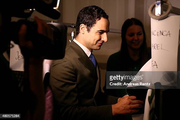 Designer Zac Posen is seen backstage ahead of the 'Designer for Tomorrow' by Peek & Cloppenburg and Fashion ID show during the Mercedes-Benz Fashion...