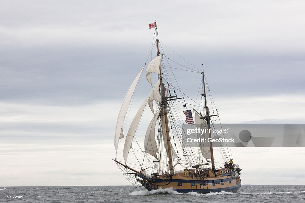 Tall ship at sea