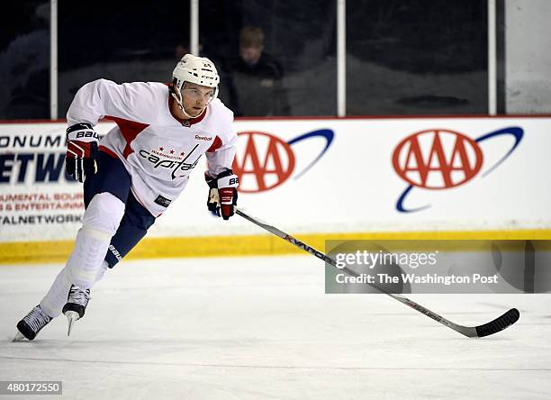 Washington Capitals Development Camp player Riley Barber during the first day of the camp at Kettler Capitals Iceplex on Tuesday, July 7, 2015.