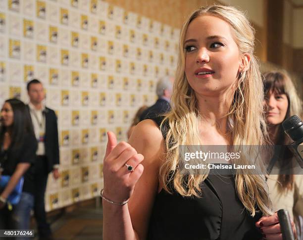 Actress Jennifer Lawrence attends Comic-Con International on July 9, 2015 in San Diego, California.