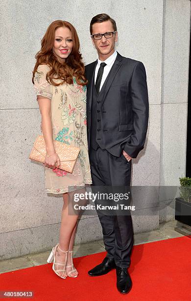 Natasha Hamilton and Ritchie Neville attend the Tesco Mum of the Year awards at The Savoy Hotel on March 23, 2014 in London, England.