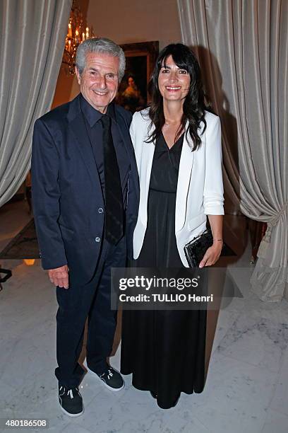 Evening Gala for the Maud Fontenoy Foundation for Ecology at the Hotel Bristol on June 4 , 2015. Claude Lelouch and his fiancee Valerie Perrin .