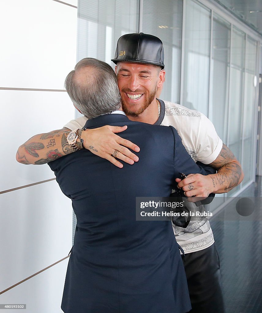 Real Madrid President Florentino Perez Welcomes Back the Players to Pre-Season Training...