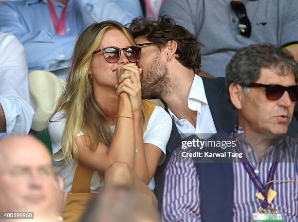 Cressida Bonas attends day eleven of the Wimbledon Tennis Championships at Wimbledon on July 10, 2015 in London, England.