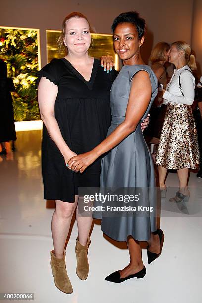 Dennenesch Zoude attends the Dorothee Schumacher show during the Mercedes-Benz Fashion Week Berlin Spring/Summer 2016 at Stage at me Collectors Room...