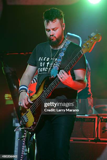 Branden Campbell of Neon Trees performs at Revolution on July 9, 2015 in Fort Lauderdale, Florida.