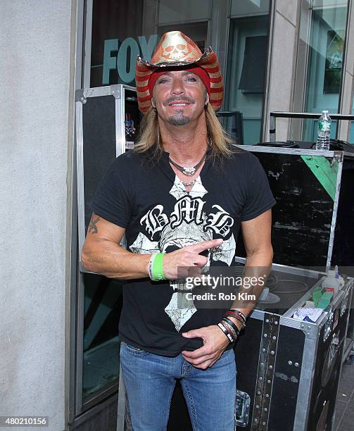 Bret Michaels poses backstage at "FOX & Friends" All American Concert Series outside of FOX Studios on July 10, 2015 in New York City.