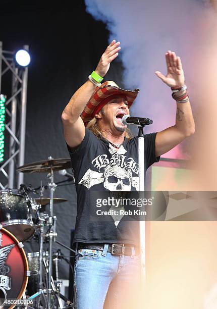 Bret Michaels performs at "FOX & Friends" All American Concert Series outside of FOX Studios on July 10, 2015 in New York City.