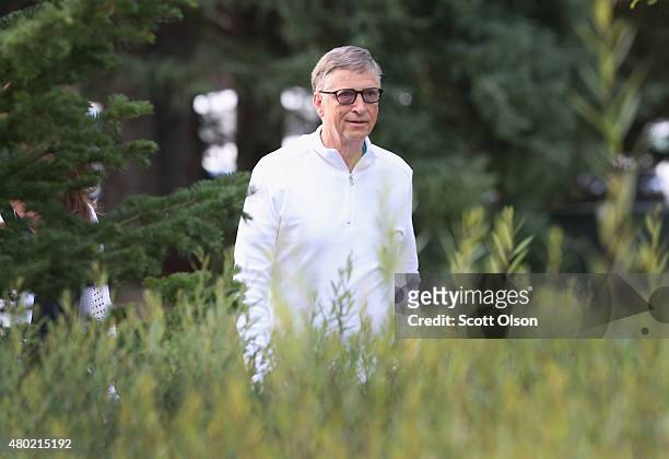 Billionaire Bill Gates, chairman and founder of Microsoft Corp., attends the Allen & Company Sun Valley Conference on July 10, 2015 in Sun Valley,...