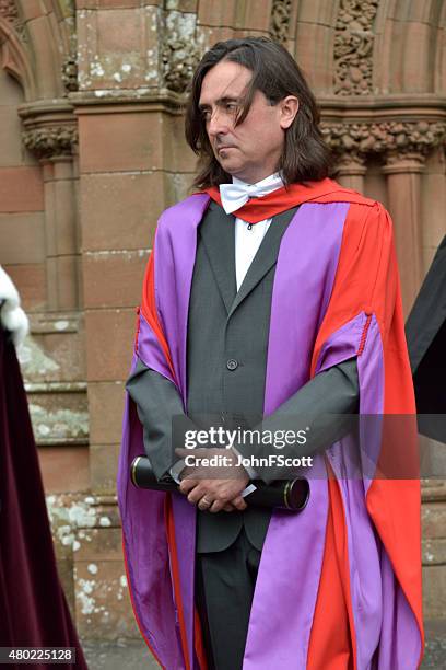 television presenter neil oliver - glasgow university stock pictures, royalty-free photos & images