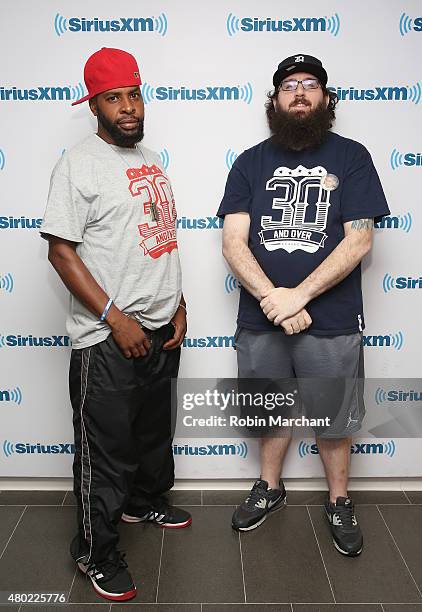 Blessa and Nico The Beast of 30 over 30 League visit at SiriusXM Studios on July 10, 2015 in New York City.