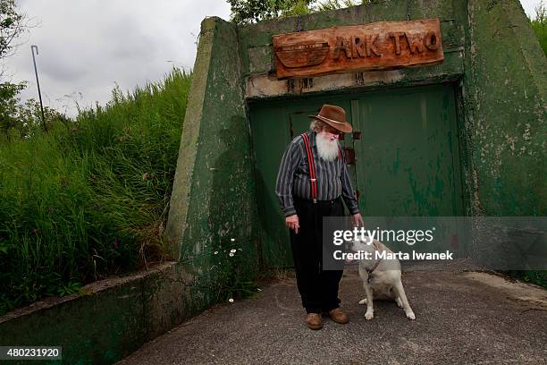 Bruce Beach poses for a photo in front of his fallout shelter in Horning's Mills on July 9, 2015. Marta Iwanek/Toronto Star