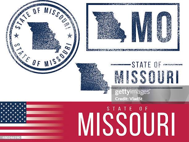 usa rubber stamps - state of missouri - missouri state stock illustrations