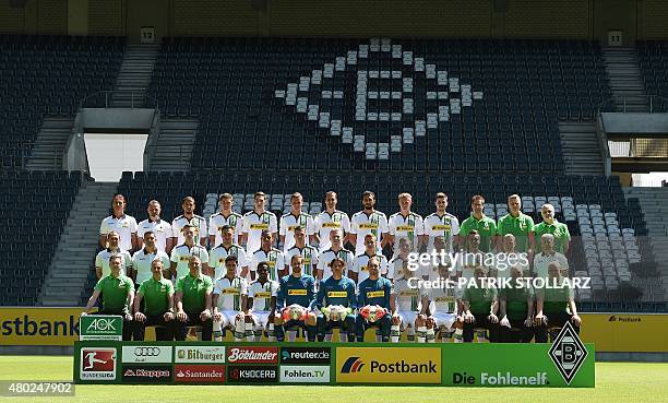 Back row Klaus Luisser, Andreas Bluhm, Alvaro Dominguez, Andreas Christensen, Branimir Hrgota, Nico Elvedi, Roel Brouwers, Martin Stranzl, Marvin...