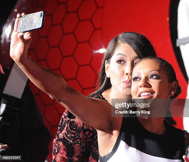 Recording Artist Melanie Brown attends the premiere of 'Mr. Peabody & Sherman' on March 5, 2014 at Regency Village Theatre in Westwood, California.