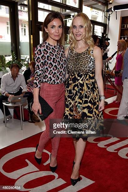 Nadine Warmuth and Anne Meyer-Minnemann attend the GALA Fashion Brunch Summer 2015 at Ellington Hotel on July 10, 2015 in Berlin, Germany.