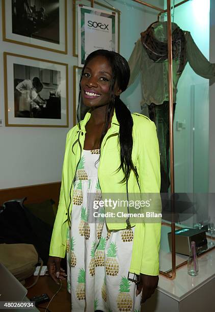 Nikeata Thompson attends the GALA Fashion Brunch Summer 2015 at Ellington Hotel on July 10, 2015 in Berlin, Germany.