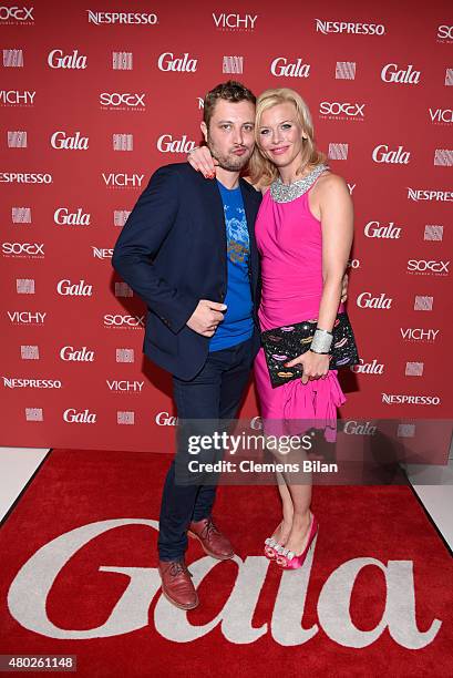 Armin Barwich and Eva Habermann attend the GALA Fashion Brunch Summer 2015 at Ellington Hotel on July 10, 2015 in Berlin, Germany.