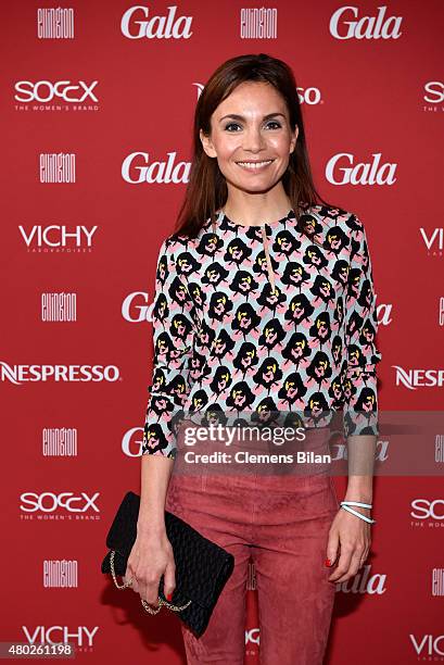 Nadine Warmuth attends the GALA Fashion Brunch Summer 2015 at Ellington Hotel on July 10, 2015 in Berlin, Germany.