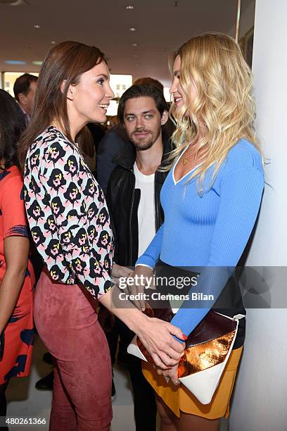 Nadine Warmuth, Tom Payne and Jennifer Akerman attend the GALA Fashion Brunch Summer 2015 at Ellington Hotel on July 10, 2015 in Berlin, Germany.