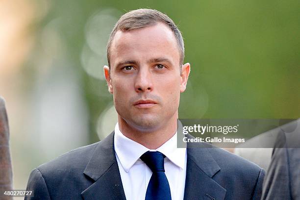 The accused arrives at the Pretoria High Court on March 24 in Pretoria, South Africa. Oscar Pistorius stands accused of the murder of his girlfriend,...