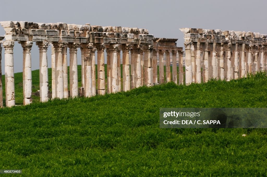The ruins of Great Roman Colonnade
