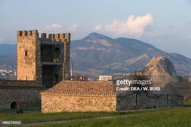 The Genoese fortress in Sudak, Crimea, Ukraine.
