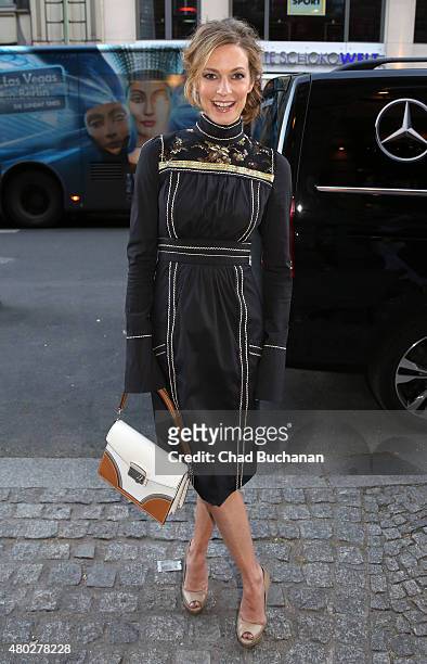 Lisa Martinek sighted arriving to Mercedes Benz & Vogue Fashion Night at Borchardt"s Restaurant on July 10, 2015 in Berlin, Germany.