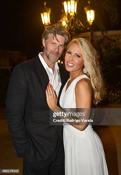 Lovebirds Gretchen Rossi and Slade Smiley are spotted enjoying their vacation at Sandals Grande Antigua Resort & Spa July 8, 2015 in St. John's,...