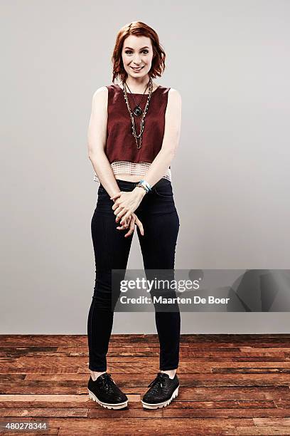 Actress Felicia Day poses for a portrait at Getty Images Portrait Studio powered by Samsung Galaxy at Comic-Con International 2015 at Hard Rock Hotel...