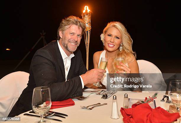 Lovebirds Gretchen Rossi and Slade Smiley are spotted enjoying their vacation at Sandals Grande Antigua Resort & Spa July 8, 2015 in St. John's,...