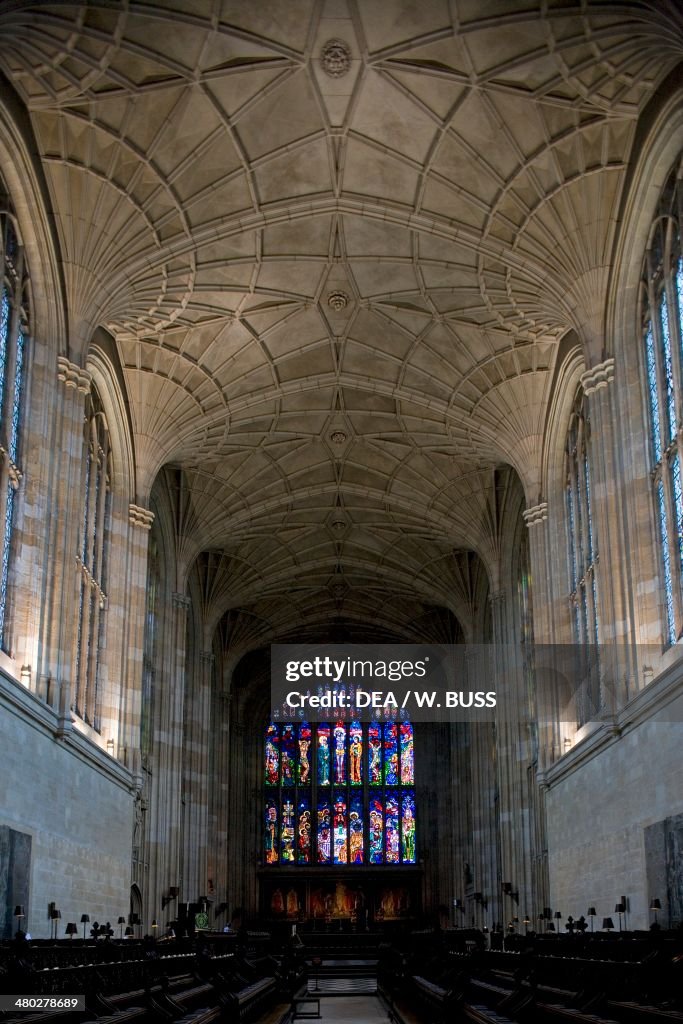 Interior of Eton College chapel...