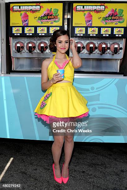 Singer Megan Nicole attends the 7-Eleven 88th birthday celebration at 7-Eleven on July 10, 2015 in Burbank, California.